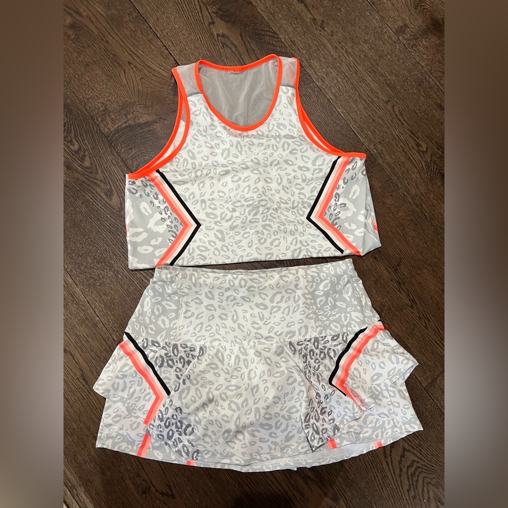 Animal Instinct Lucky in Love Tennis Skirt & Tank . Size small
